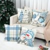 550x550-41248.jpg Unyqoos® Set van vier blauwe kussenslopen met kerstmotieven voor een sfeervol interieur