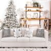 Unyqoos® Set van 4 decoratieve kussenhoezen met kerstmotieven voor feestelijke sfeer