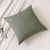 Unyqoos® Stijlvolle linnen kussenhoes in grijsgroen voor moderne interieurdecoratie