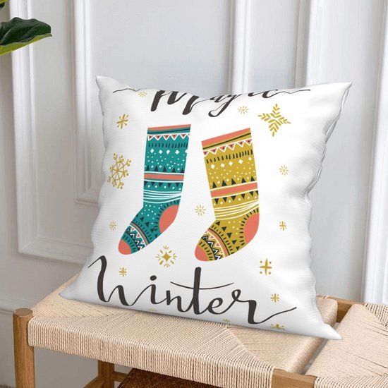 Unyqoos® Sfeervolle kussenhoes voor woonkamer en slaapkamer in kerstthema