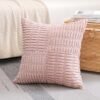Unyqoos® Set van 2 decoratieve corduroy kussenslopen met gestreept boho-patroon