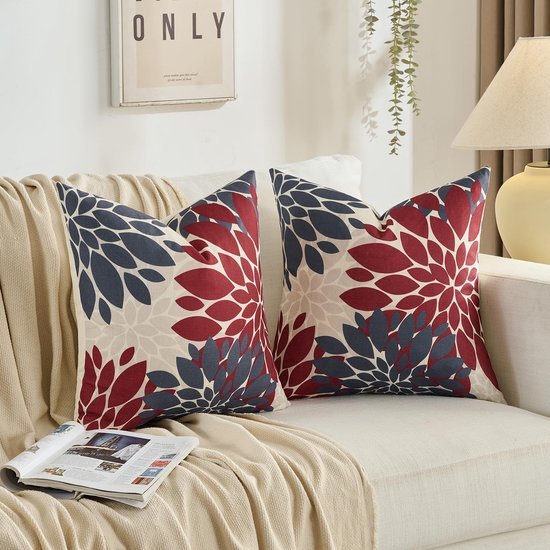 550x550-41320.jpg Unyqoos® Kleurrijke Boho Kussenslopen Set 45 x 45 cm met Dahlia Bloemenpatroon voor Binnen en Buiten