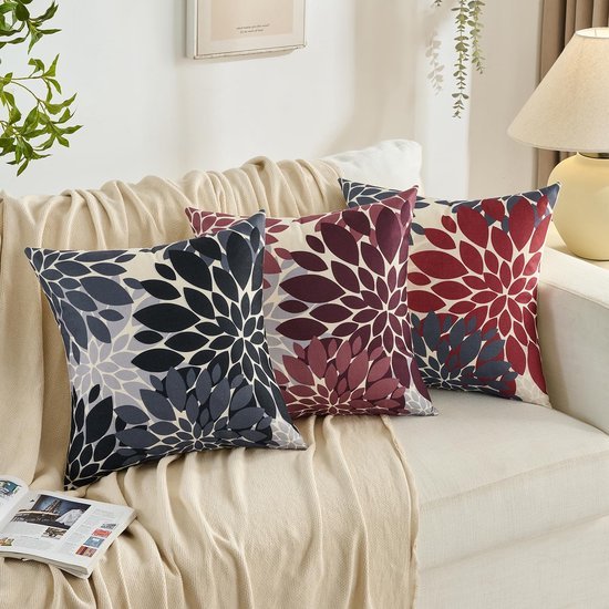550x550-41323.jpg Unyqoos® Kleurrijke Boho Kussenslopen Set 45 x 45 cm met Dahlia Bloemenpatroon voor Binnen en Buiten