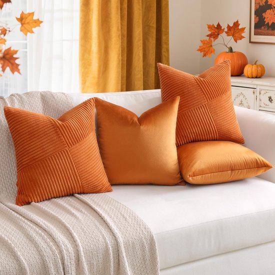 550x550-41335.jpg Unyqoos® Set van 4 decoratieve corduroy kussenslopen met verborgen ritssluiting