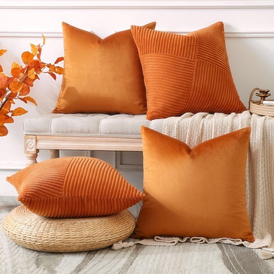 550x550-41337.jpg Unyqoos® Set van 4 decoratieve corduroy kussenslopen met verborgen ritssluiting