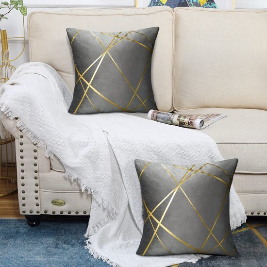Unyqoos® Set van 2 Stijlvolle Fluwelen Kussenhoezen 50x50 cm voor Luxe Interieur