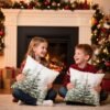 Unyqoos® Set van 2 decoratieve kerstkussenhoezen voor bank en interieurdecoratie