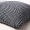Unyqoos® Set van 2 zachte kussenhoezen in donkergrijs corduroy voor huisdecoratie