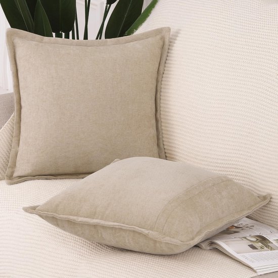 Unyqoos® Zachte chenille kussenhoezen met franjes voor een stijlvolle woonkamer