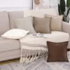 Unyqoos® Zachte chenille kussenhoezen met franjes voor een stijlvolle woonkamer