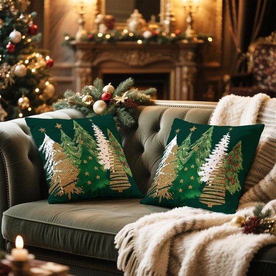 550x550-41413.jpg Unyqoos® Set van 2 decoratieve kerstkussenhoezen met boerderijthema voor feestelijke sfeer