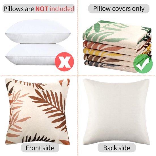 Unyqoos® Sierkussenhoes met Herfstbladeren Patroon voor Binnen en Buiten