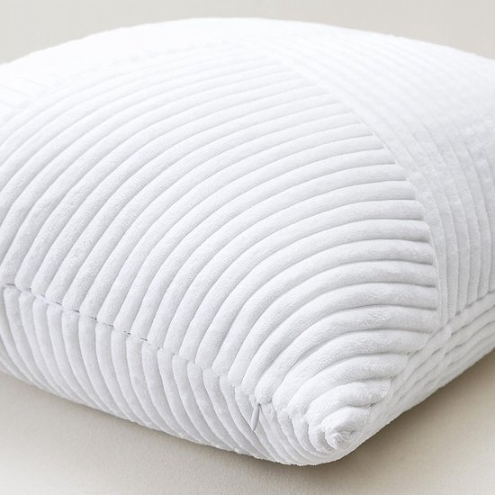 550x550-41446.jpg Unyqoos® Set van 4 Zwarte en Witte Gestreepte Corduroy Kussenslopen voor Woonkamer Decoratie