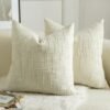 Unyqoos® Set van twee luxe chenille kussenhoezen met elegant design voor huisdecoratie