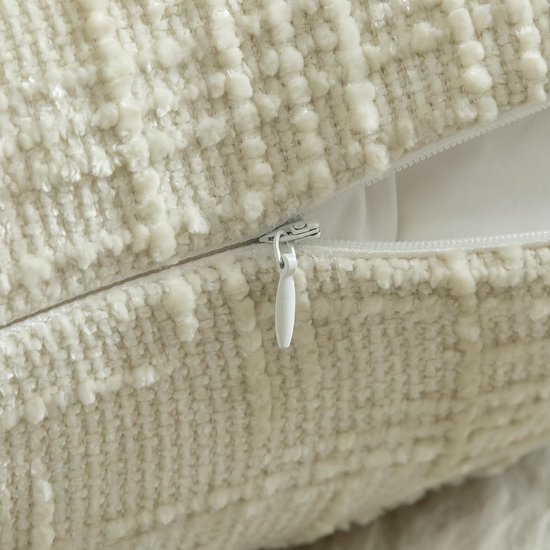Unyqoos® Set van twee luxe chenille kussenhoezen met elegant design voor huisdecoratie