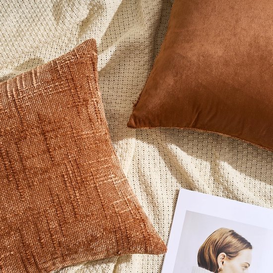 550x550-41462.jpg Unyqoos® Stijlvolle oranje chenille kussenhoezen voor moderne woondecoratie, set van 2