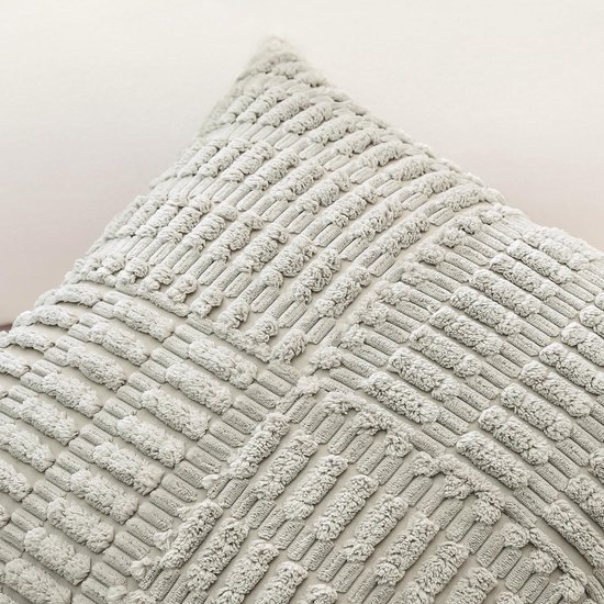 Unyqoos® Set van 2 decoratieve kussenslopen in corduroy met strepen voor huisstijl