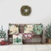 Unyqoos® Set van 4 decoratieve kussenslopen winterthema voor huis en slaapkamer