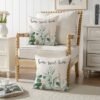 Unyqoos® Set van 2 decoratieve kussenslopen met botanisch bladpatroon voor buitengebruik