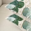 Unyqoos® Set van 2 decoratieve kussenslopen met botanisch bladpatroon voor buitengebruik