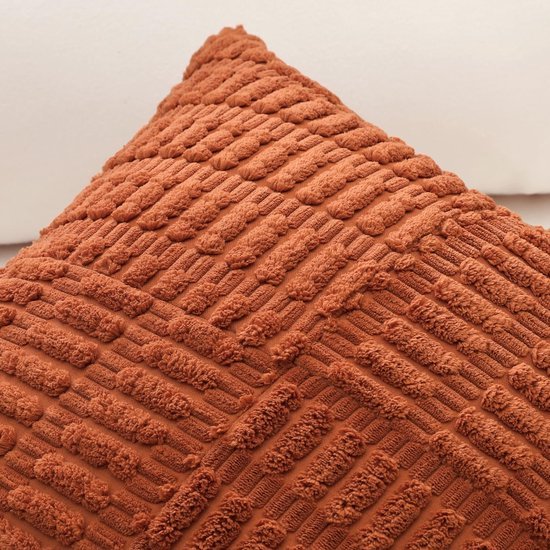 550x550-41572.jpg Unyqoos® Set van 2 decoratieve corduroy kussenslopen met gestreept boho design