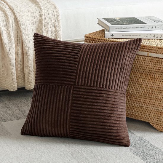550x550-41577.jpg Unyqoos® Set van 2 zachte corduroy kussenslopen met gestreept patroon voor stijlvolle inrichting