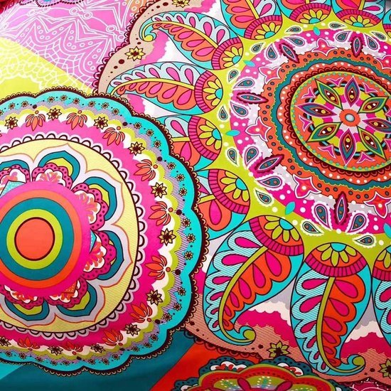 550x550-41584.jpg Unyqoos® Set van 2 kleurrijke boho kussenslopen met mandala patroon 40x80 cm