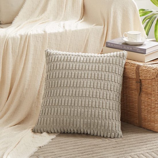 Unyqoos® Set van Vier Decoratieve Corduroy Kussenslopen voor Woonkamer en Slaapkamer