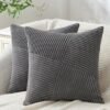 Unyqoos® Kussenslopen 30 x 30 cm, Donkergrijs, Set van 2, Modern Geometrisch Design