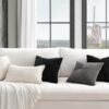 Unyqoos® Kussenslopen 30 x 30 cm, Donkergrijs, Set van 2, Modern Geometrisch Design