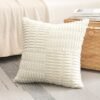 Unyqoos® Set van 2 decoratieve corduroy kussenhoezen met gestreept patroon voor diverse interieurs