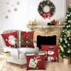 550x550-41633.jpg Unyqoos® Set van vier sfeervolle rode kerstkussenslopen voor een feestelijk interieur