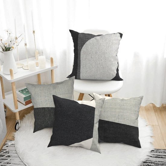 550x550-41641.jpg Unyqoos® Set van 4 decoratieve kussenslopen in fluweel met abstract ontwerp