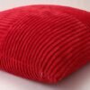 Unyqoos® Set van 2 decoratieve corduroy kussenslopen met elegante streeptextuur voor woonkamers, rood, 45x45 cm
