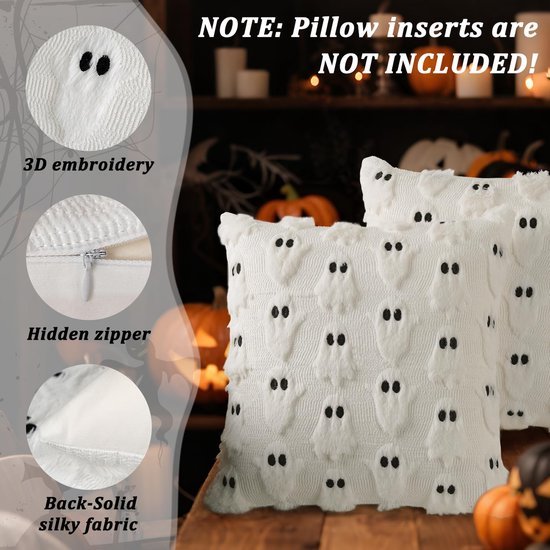 Unyqoos® Set van 2 decoratieve kussenhoezen voor herfst en Halloween sfeer
