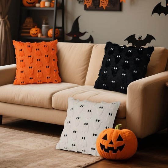 Unyqoos® Set van 2 decoratieve kussenhoezen voor herfst en Halloween sfeer