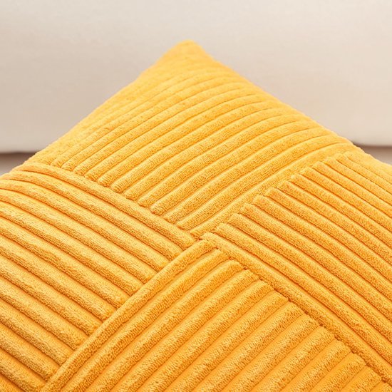 Unyqoos® Stijlvolle en Zachte Corduroy Kussensloop met Kruisstrepenpatroon voor Diverse Interieurs