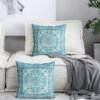 Unyqoos® Set van 2 Boho Kussenhoezen met Vintage Design in Diep Blauw, 45 x 45 cm