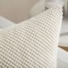 Unyqoos® Stijlvolle en Zachte Kussenhoezen met Korrelpatroon voor Woonkamer en Slaapkamer, Set van 2, 40 x 60 cm, Beige