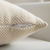 Unyqoos® Stijlvolle en Zachte Kussenhoezen met Korrelpatroon voor Woonkamer en Slaapkamer, Set van 2, 40 x 60 cm, Beige