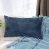 Unyqoos® Set van twee stijlvolle corduroy kussenslopen met verborgen ritssluiting