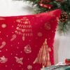 550x550-41766.jpg Unyqoos® Set van 2 fluwelen kussenslopen in rood voor feestelijke kerstdecoratie