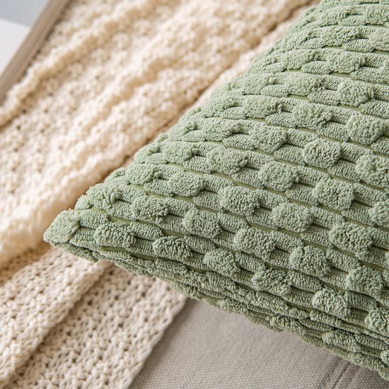 550x550-41790.jpg Unyqoos® Set van twee decoratieve kussenslopen in grasgroen corduroy voor woonkamer