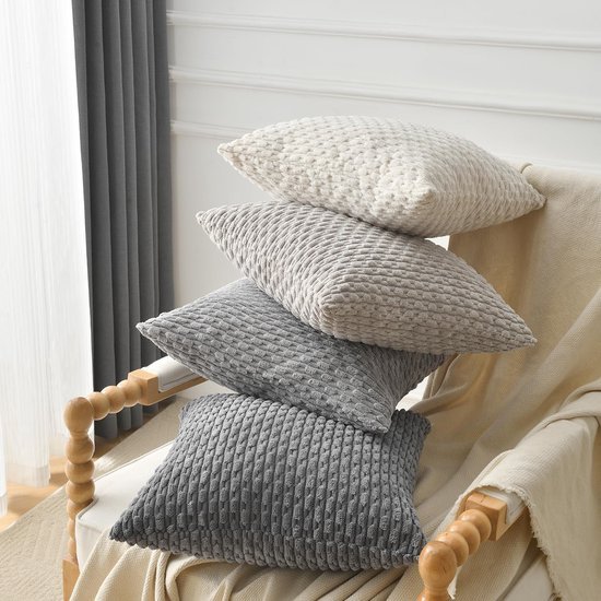 Unyqoos® Kussensloop Set van 2 in Zacht Corduroy Fluweel voor Sfeervolle Interieurs