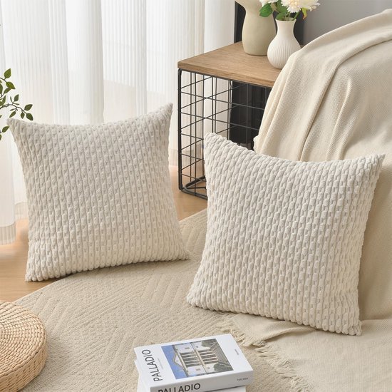 Unyqoos® Kussensloop Set van 2 in Zacht Corduroy Fluweel voor Sfeervolle Interieurs