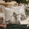 Unyqoos® Set van 4 Kerstkussenhoezen met Sneeuwpop Motief voor Winterse Sfeer
