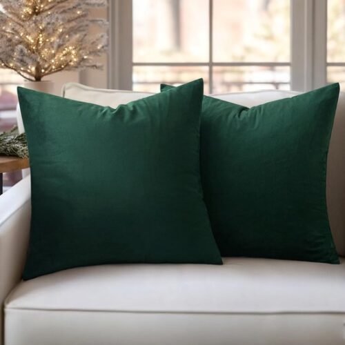 550x550-41838.jpg Unyqoos® Set van twee donkergroene fluwelen kussenhoezen voor bank en slaapkamer
