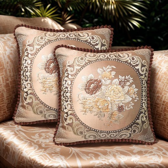 550x550-41846.jpg Unyqoos® Set van 2 stijlvolle jacquard kussenhoezen voor bank en bed decoratie