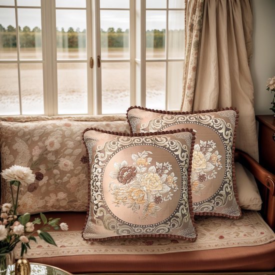 550x550-41847.jpg Unyqoos® Set van 2 stijlvolle jacquard kussenhoezen voor bank en bed decoratie