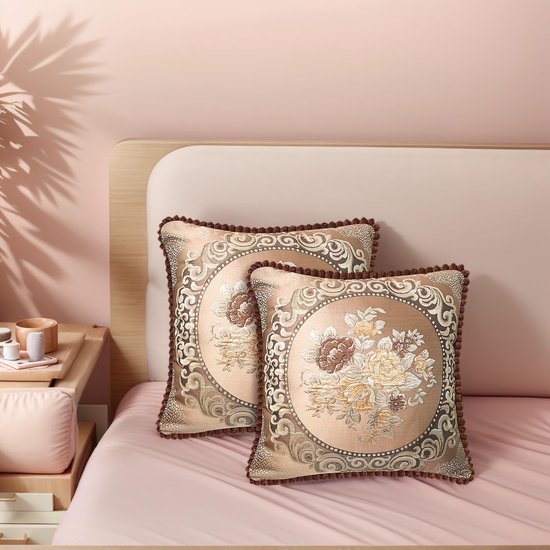 550x550-41848.jpg Unyqoos® Set van 2 stijlvolle jacquard kussenhoezen voor bank en bed decoratie